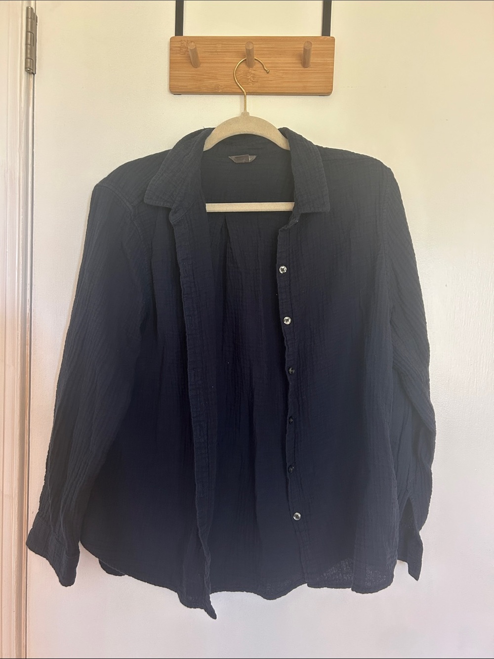 Women’s  Navy Button-Up Shirt